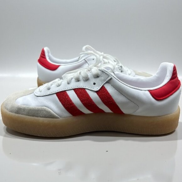 adidas Women's Sambae Shoes 'White Better Scarlet Gum' - Size10.5 (NEW IN BOX) - Picture 2 of 9